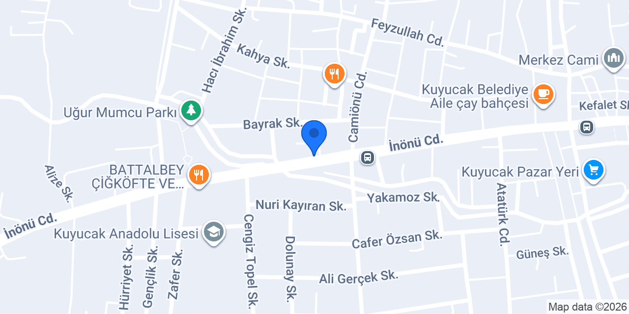 Kuyucak maraş dondurma konumu