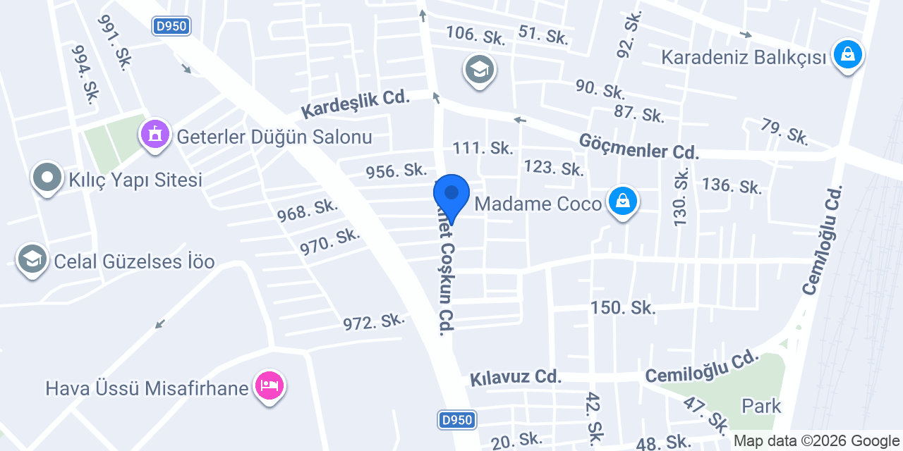 Miraç Kuaför konumu
