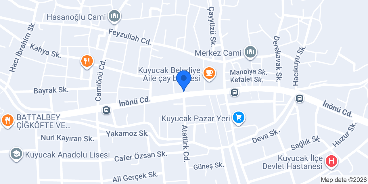 Özgerçek Aperatif Salonu konumu
