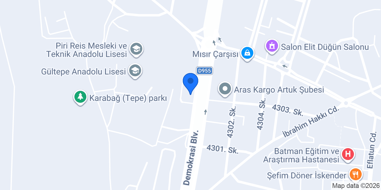Batman Ergül Mobilya konumu