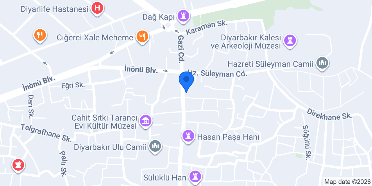 Kuveyt Türk Diyarbakır Şubesi konumu