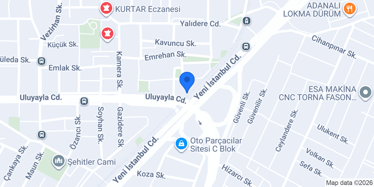 Beşfidan mobilya ve arçelik konumu