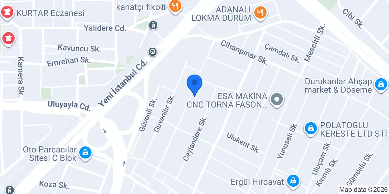Gazzini Mobilya Fabrika - Depo konumu
