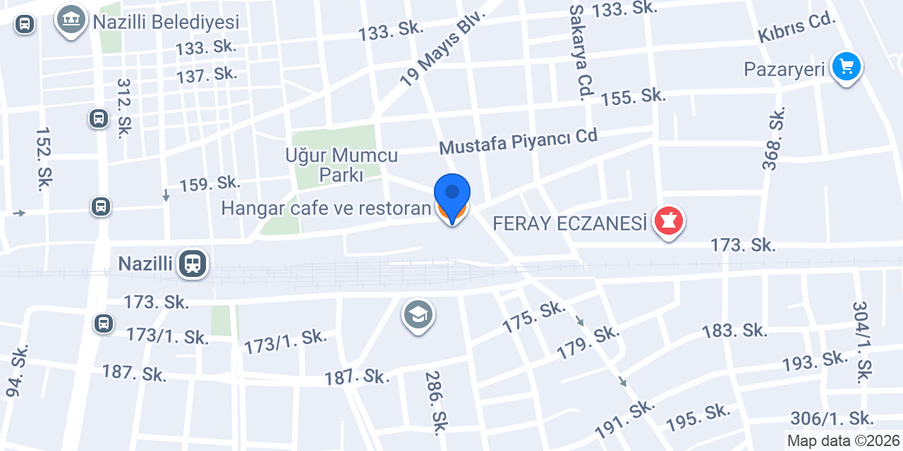 Hangar cafe ve restoran konumu