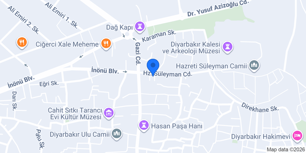 Demir Hotel konumu