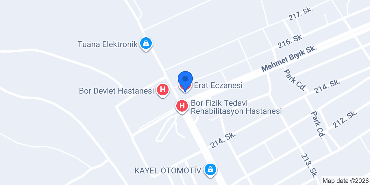 Erat Eczanesi konumu