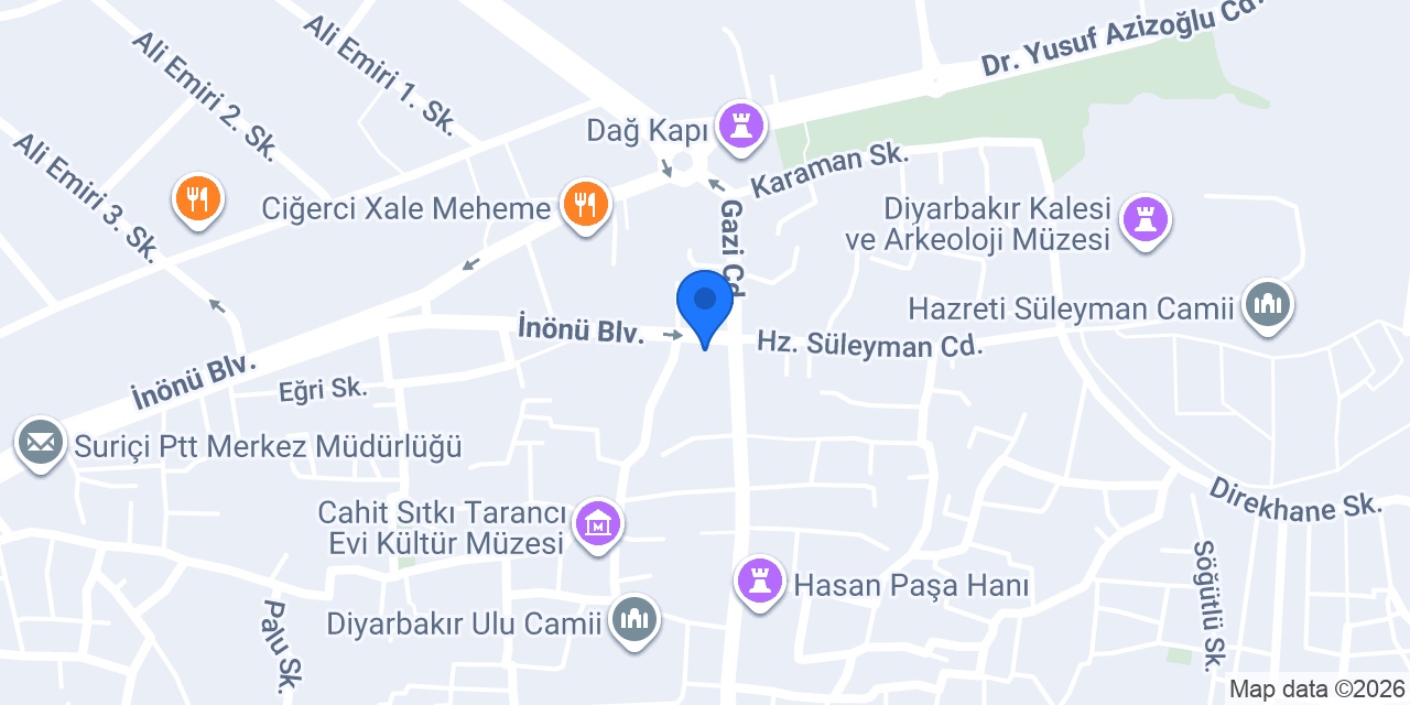 DİYARBAKIR TAKSİ konumu