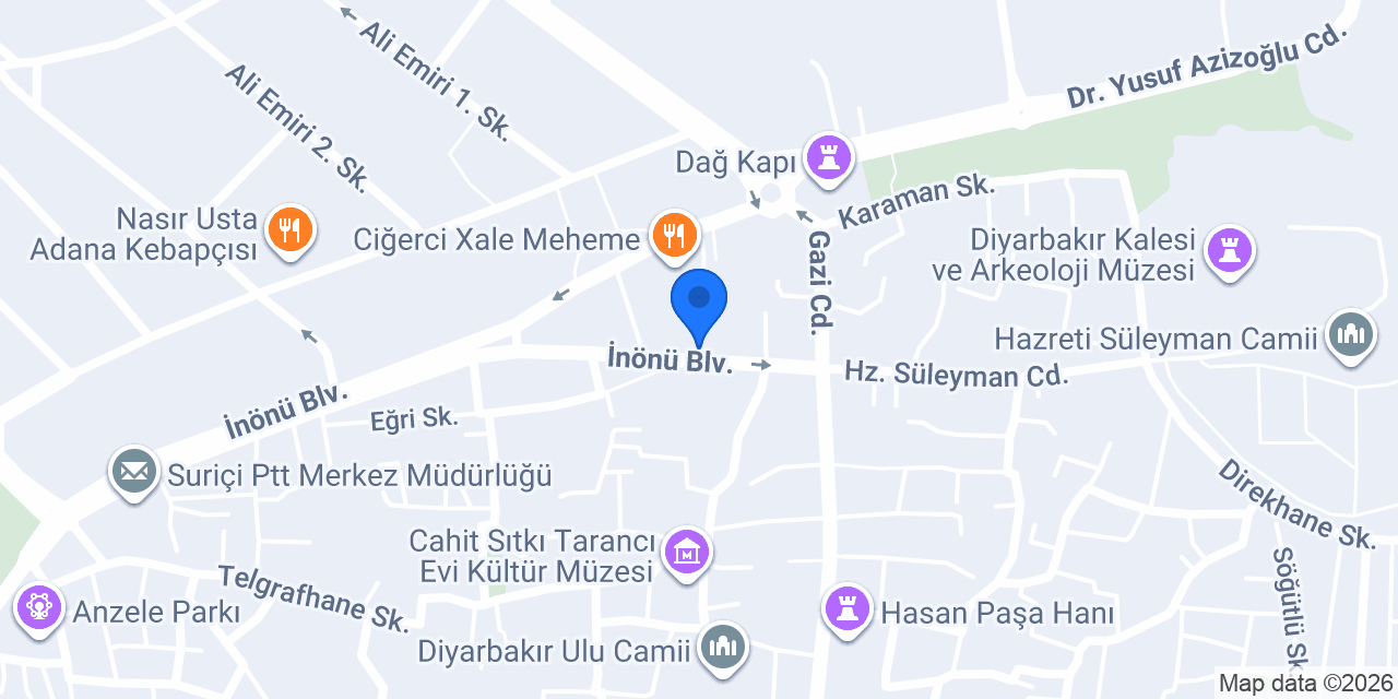 Hotel Gül konumu