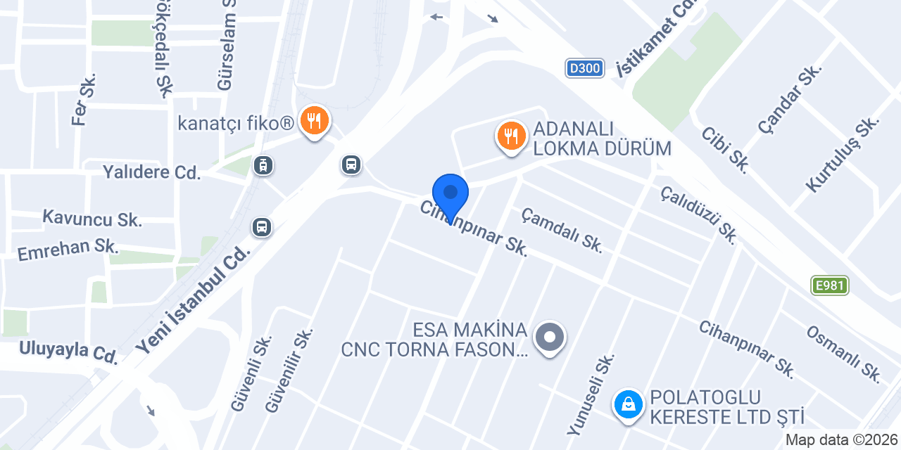 Akman Store Masa & Sandalye konumu