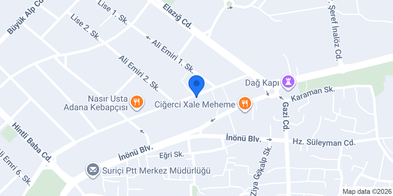 Dağkapı Meydan Taksi konumu