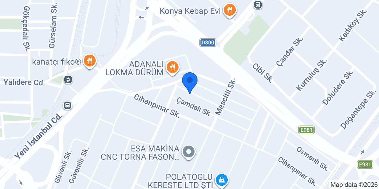 Özemek Mobilya konumu
