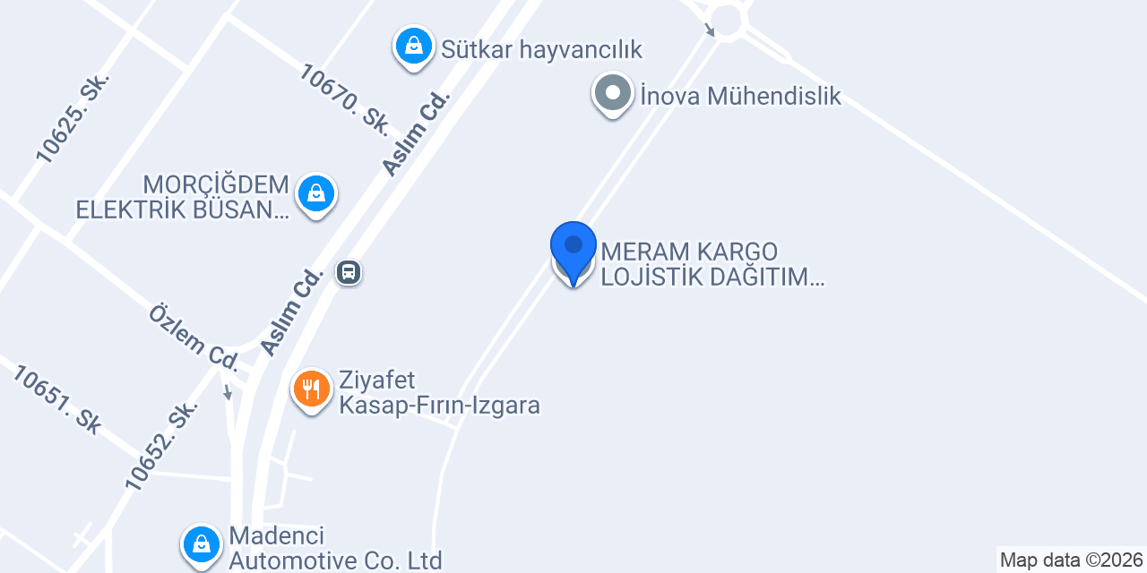 MERAM KARGO LOJİSTİK DAĞITIM TİC.A.Ş konumu