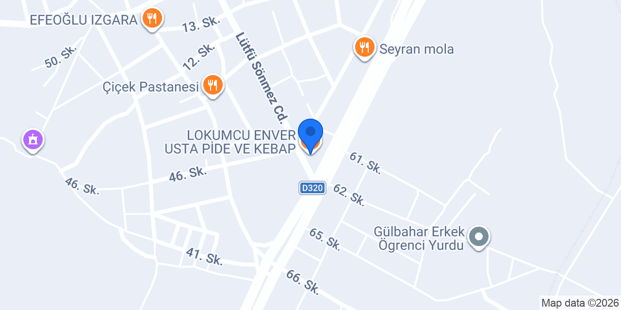 LOKUMCU ENVER USTA PİDE VE KEBAP konumu