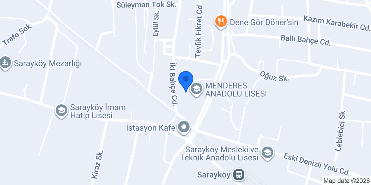 MENDERES ANADOLU LISESI konumu