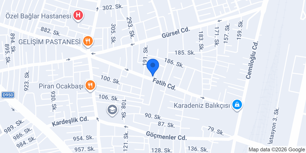Tangül Mobilya konumu
