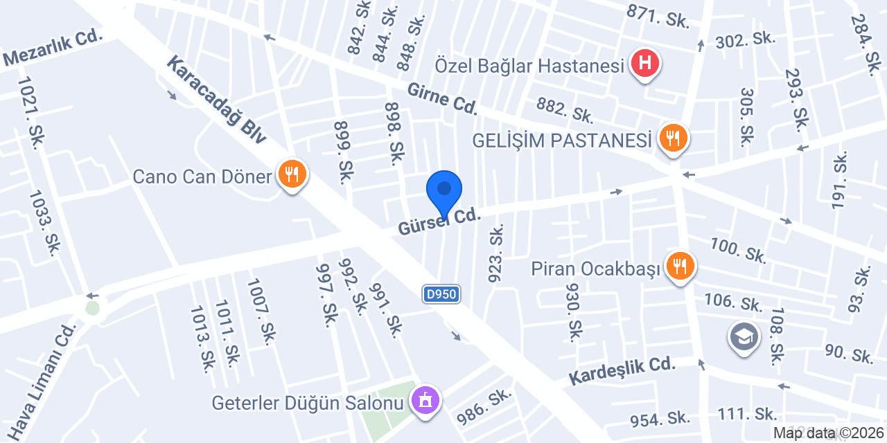 Ayaz Yapı İnşaat konumu