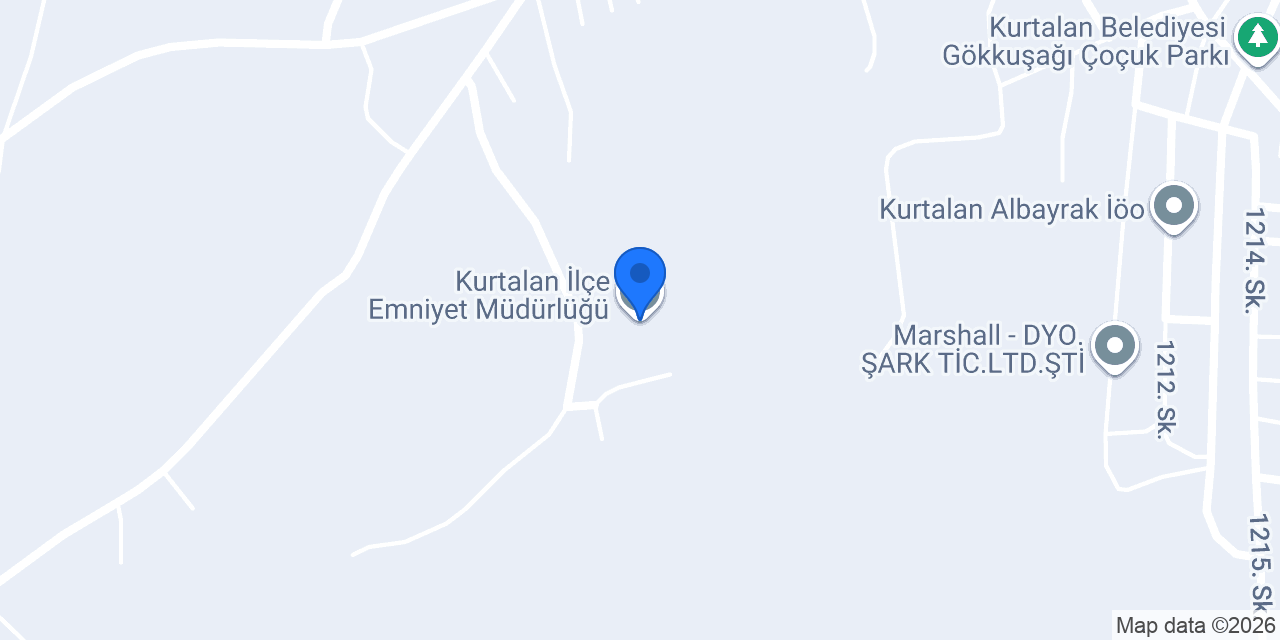 Kurtalan İlçe Emniyet Müdürlüğü konumu