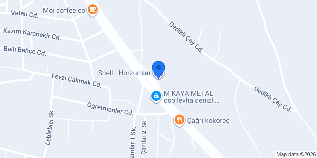 Shell - Horzumlar konumu