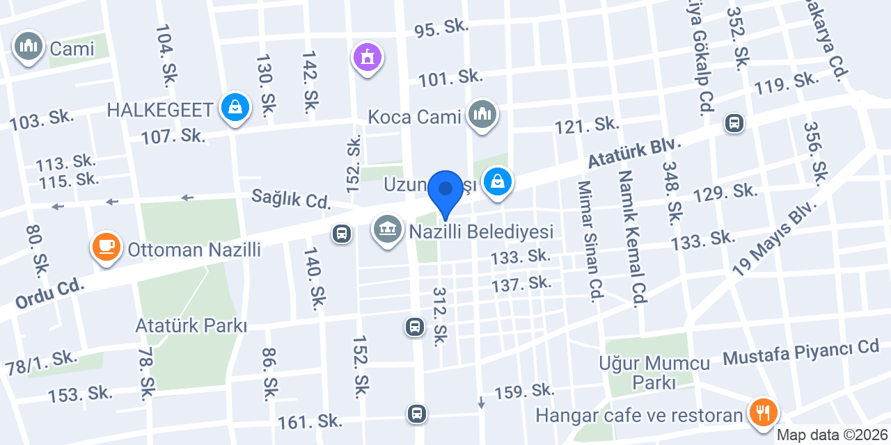 TEB Nazilli Şubesi konumu
