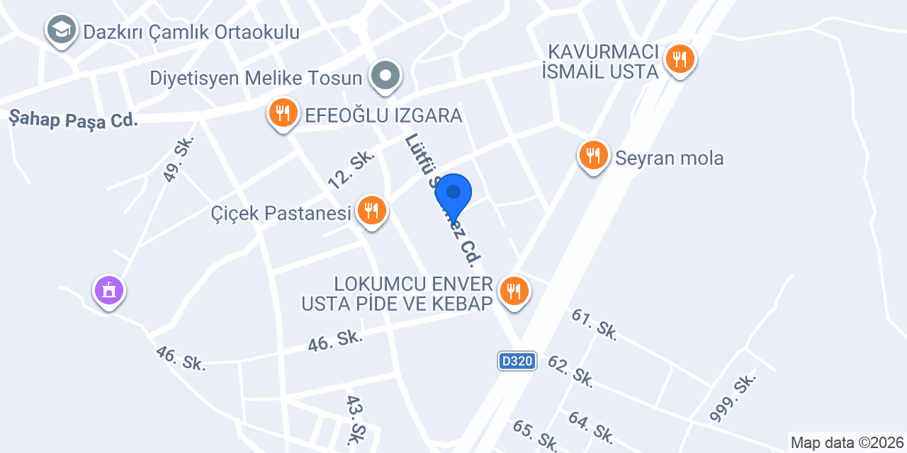 Dazkırı Onur Oyuncak konumu
