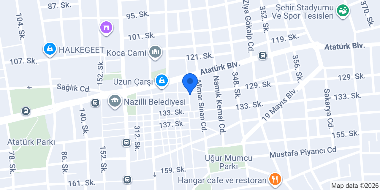 Öz Nazilli Sürücü Kursu konumu