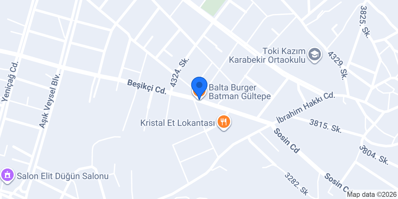 Balta Burger (Gültepe) konumu