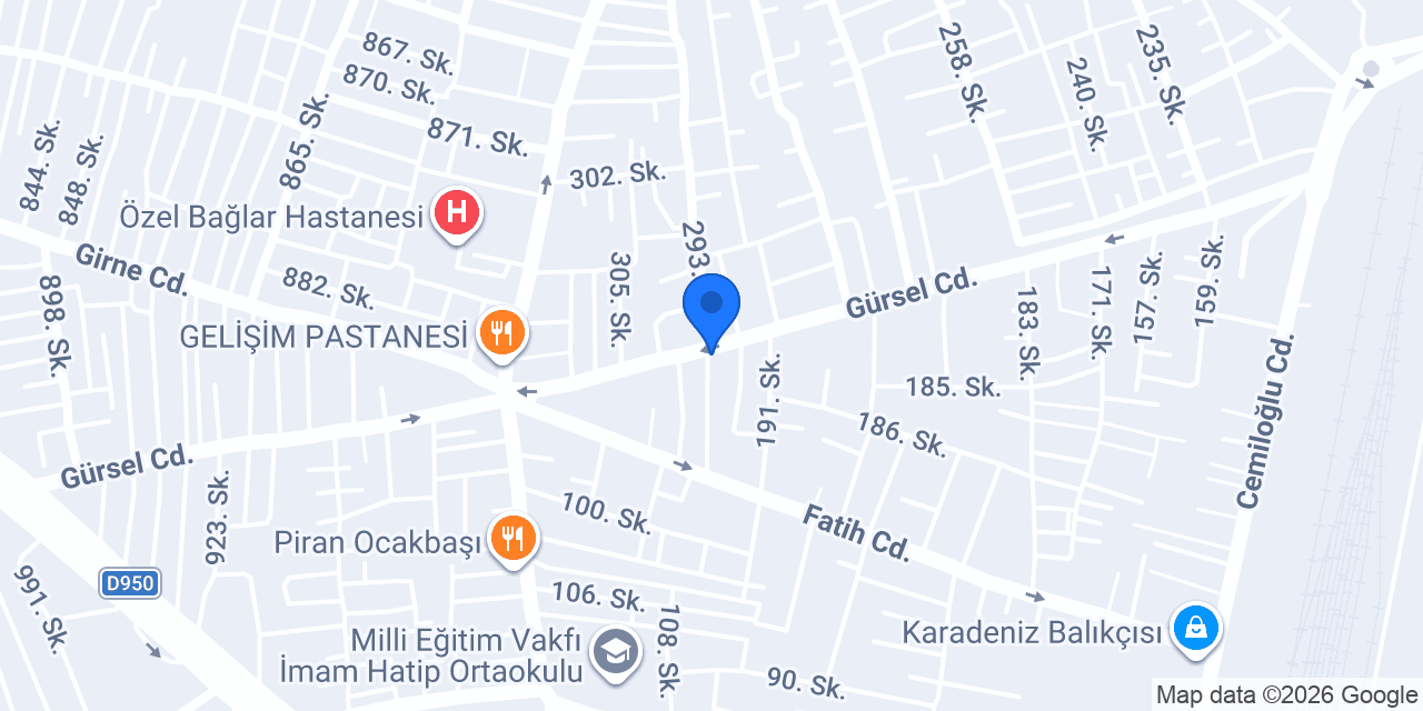 Poyraz Mobilya konumu