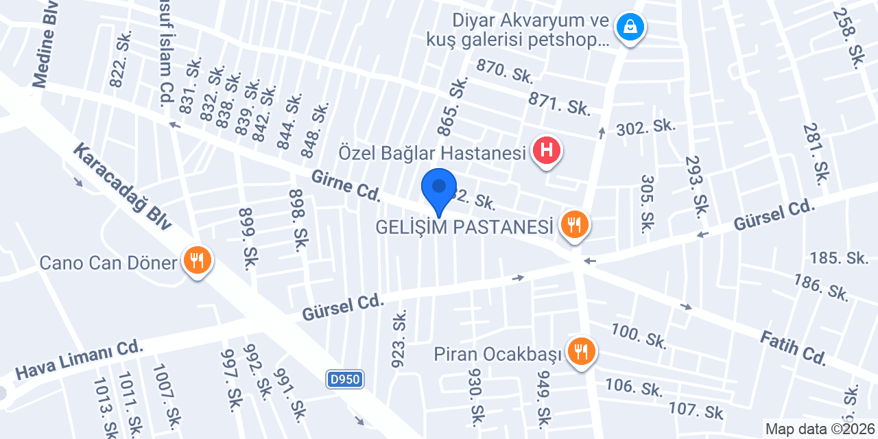 Bağlar konumu