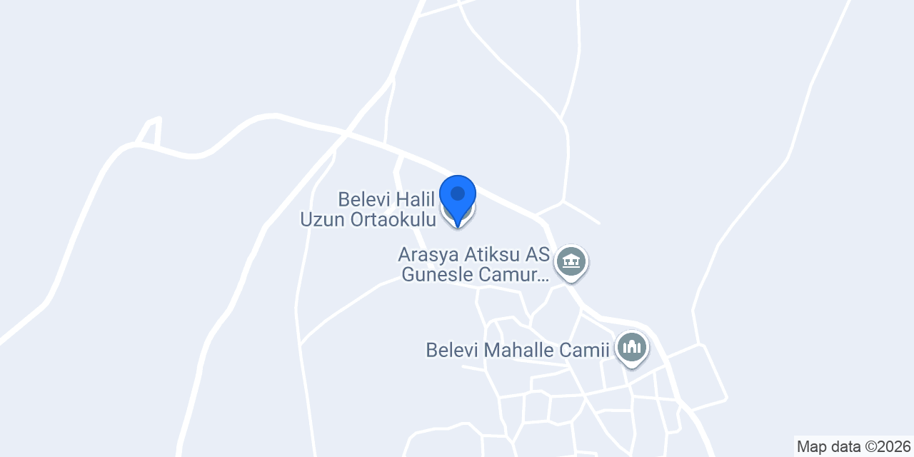 Belevi Halil Uzun Ortaokulu konumu