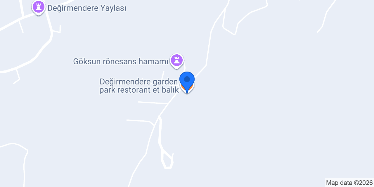 Değirmendere garden park restorant et balık konumu