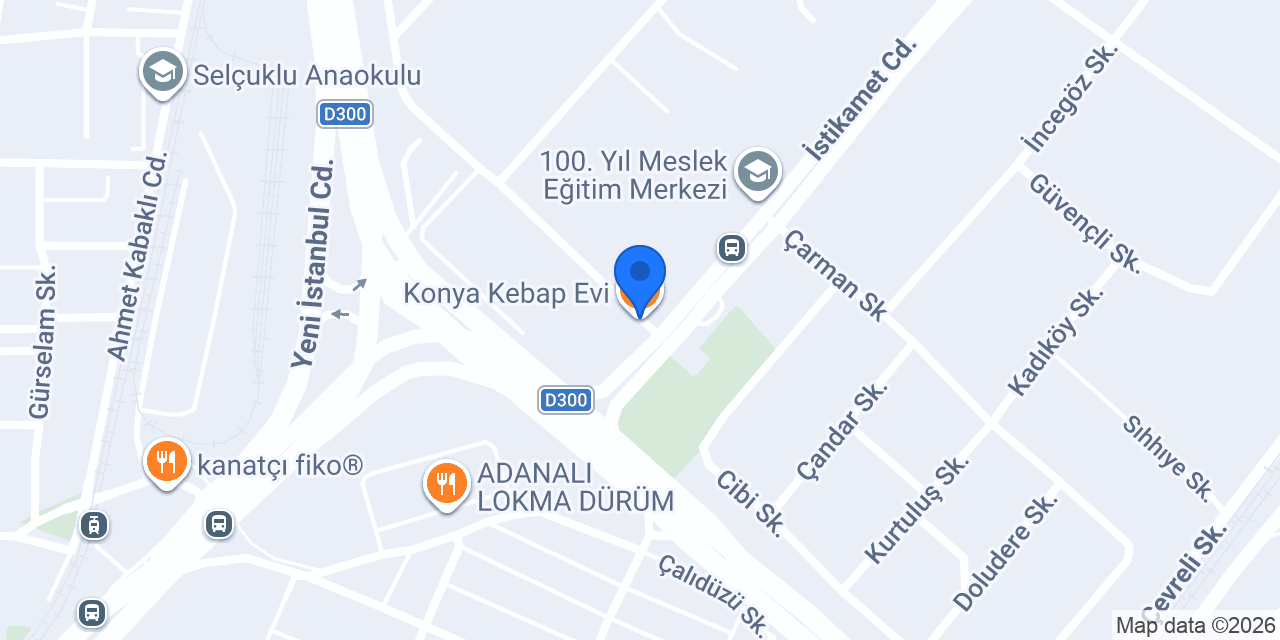 Konya Kebap Evi konumu