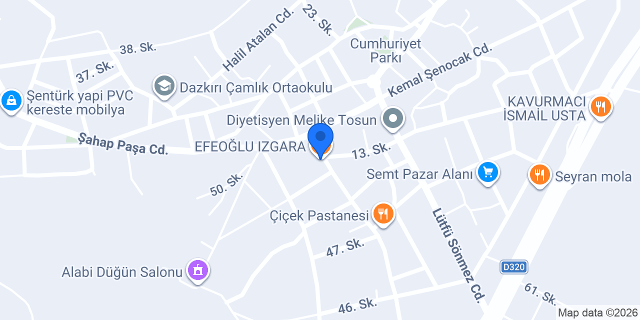 EFEOĞLU IZGARA konumu