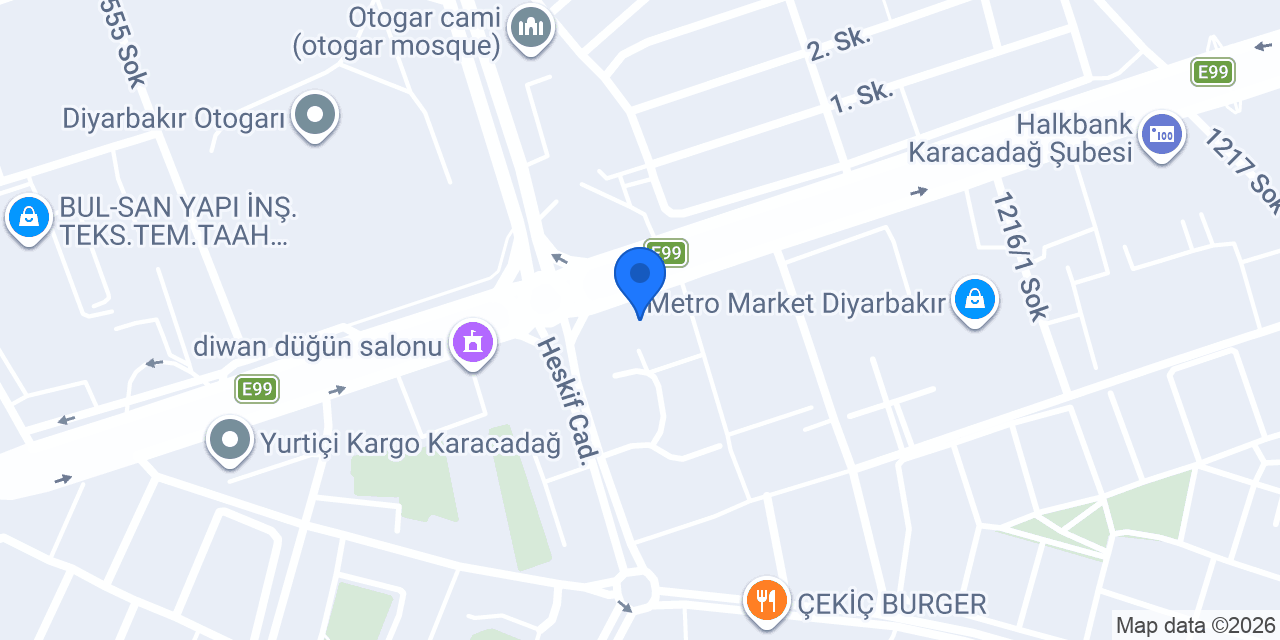 Kuveyt Türk - Diyarbakır Karacadağ Şubesi konumu