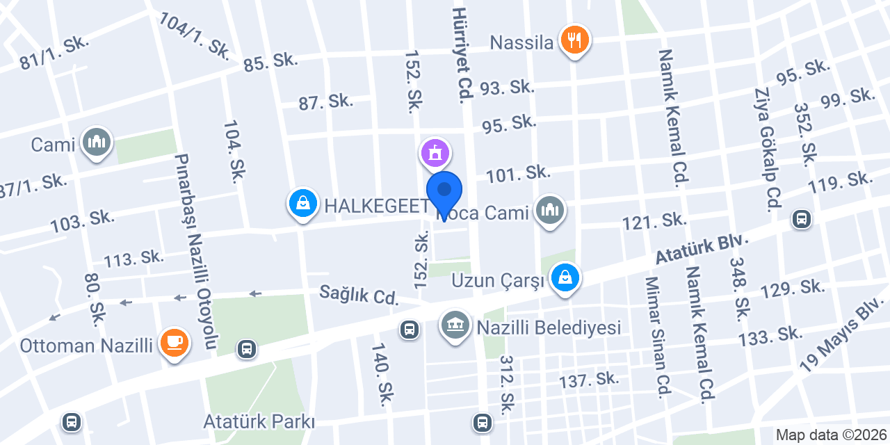 Nazilli İnci Diş konumu
