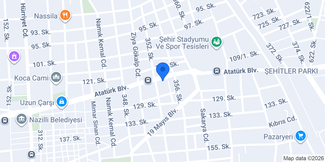 So kebap nazilli konumu