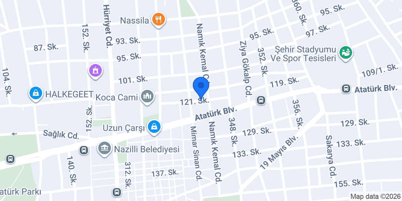 Kuaför Zek Nazilli konumu