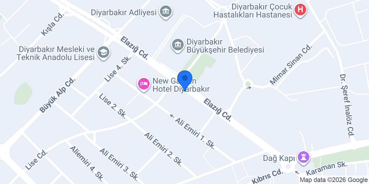 VakıfBank Dağkapı Diyarbakır Şubesi konumu