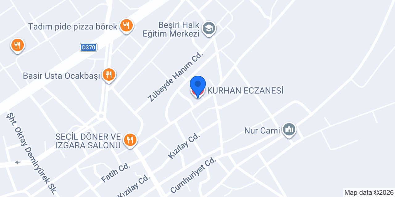 KURHAN ECZANESİ konumu