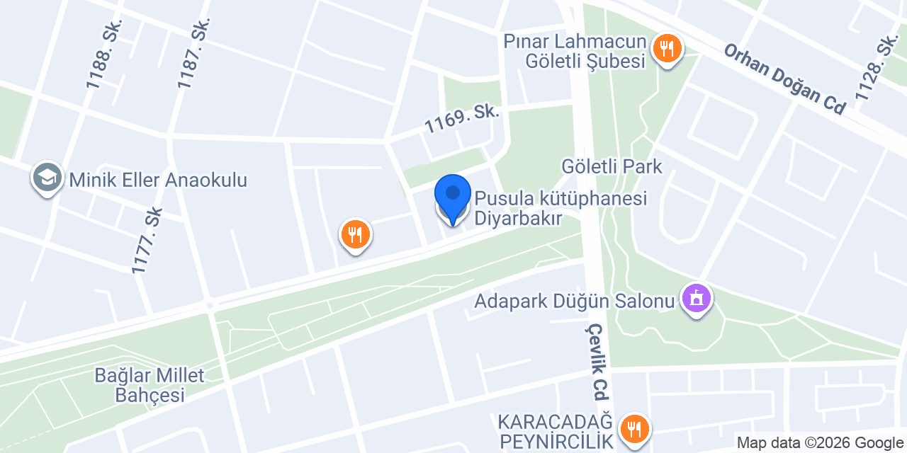 Pusula kütüphanesi Diyarbakır konumu