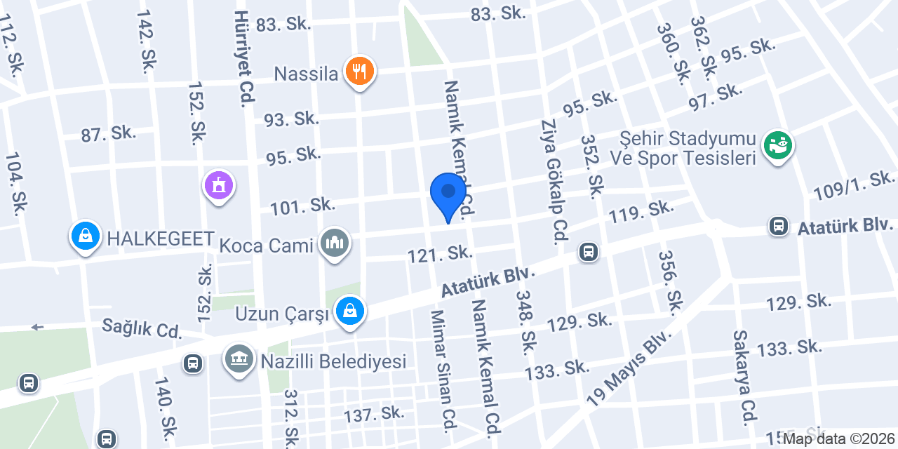 UĞUR YAPI NAZİLLİ konumu