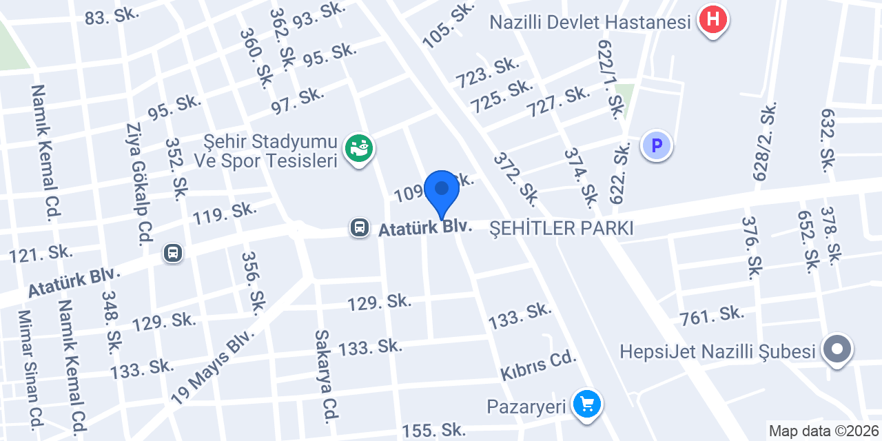 Nazilli Yapı Market konumu