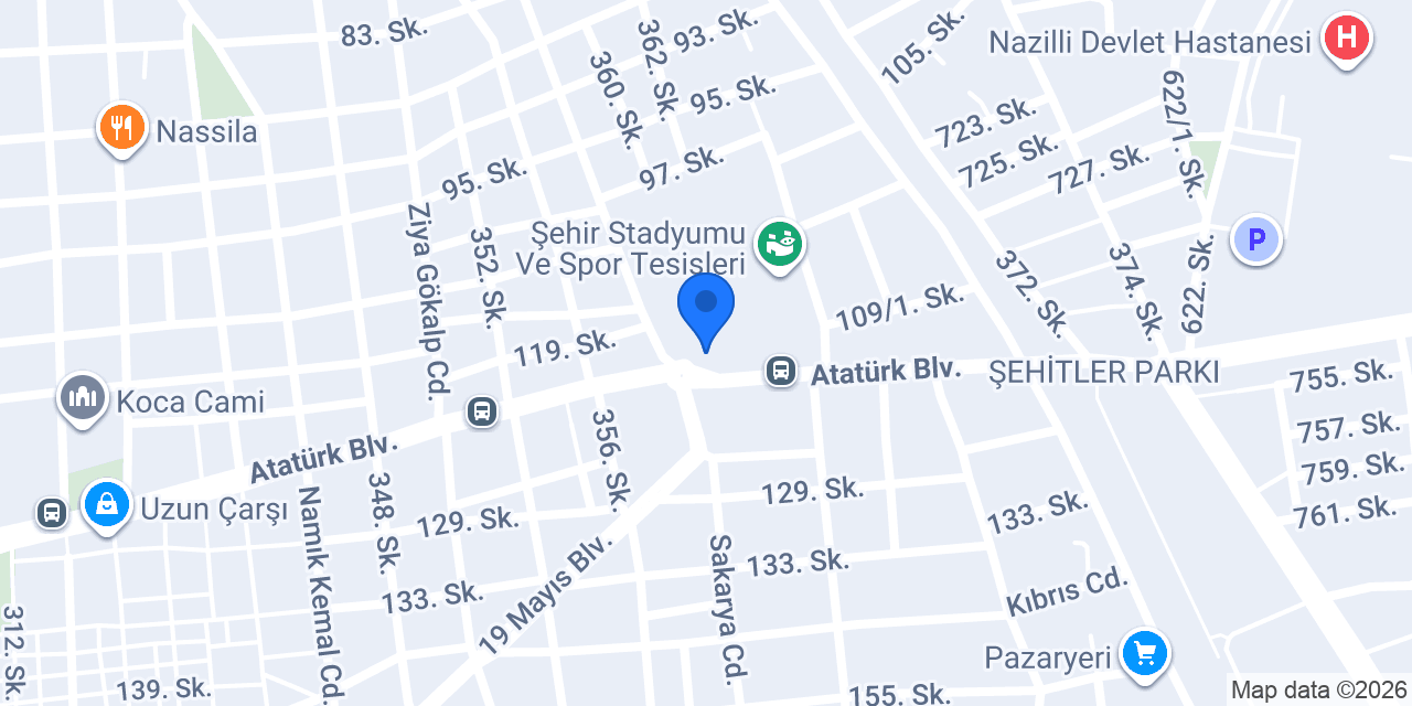 GSB NAZİLLİ GENÇLİK MERKEZİ konumu