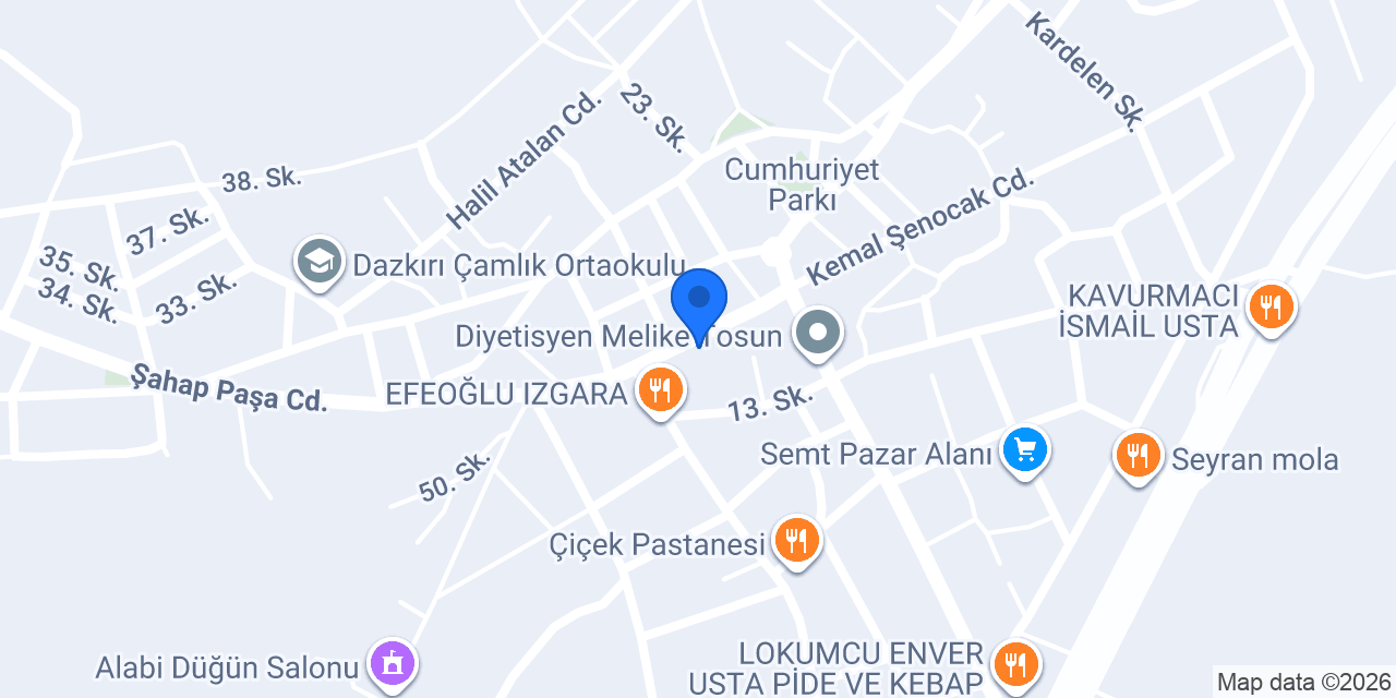 Dazkırı Noterliği konumu