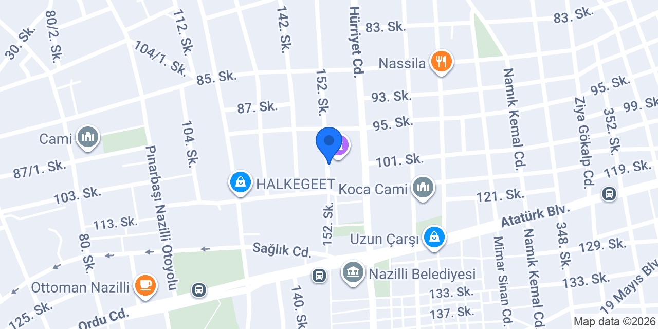 Nazilli Merkezde Çalışan BAYANLARA özel Doğalgazlı Full Eşyalı Kiralık Odalar konumu