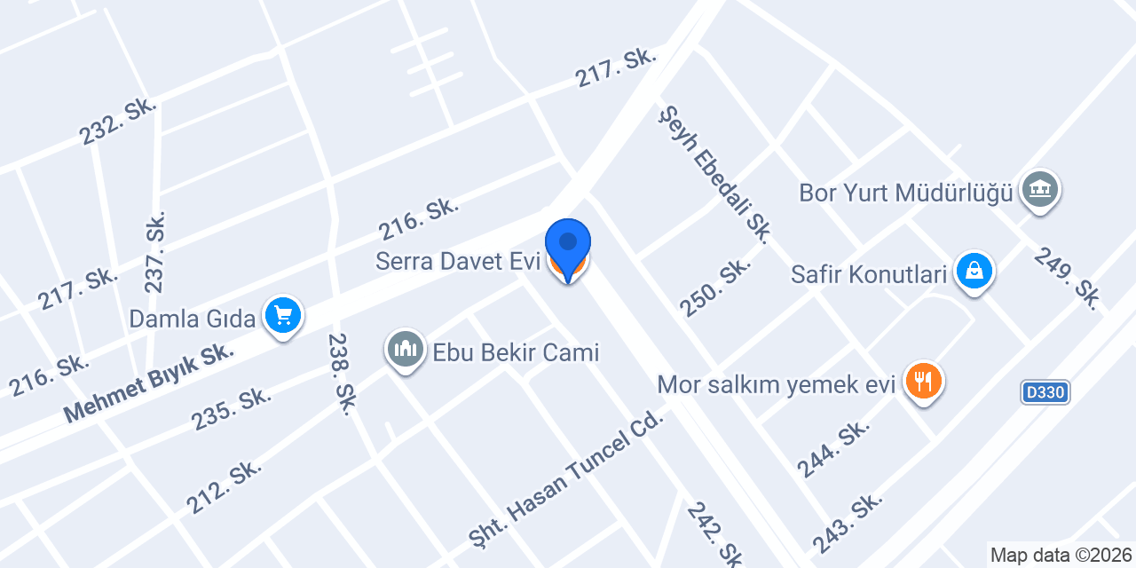 Serra Davet Evi konumu
