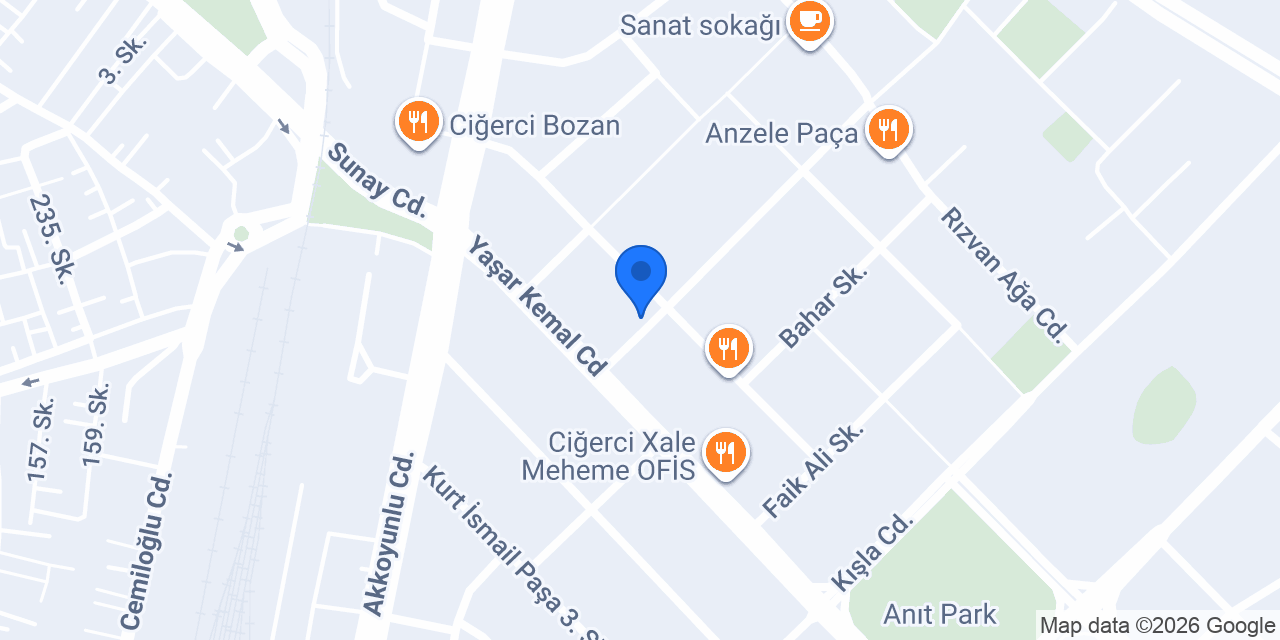 Işık Diş Deposu konumu