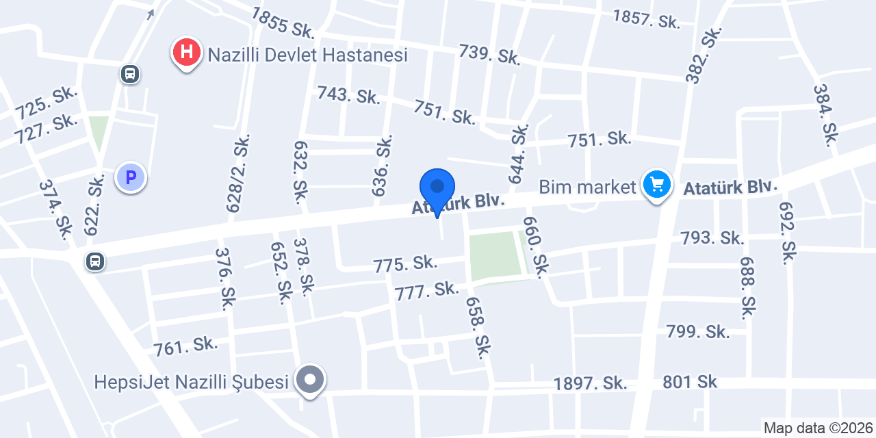 Nazilli Taksi Erçin konumu
