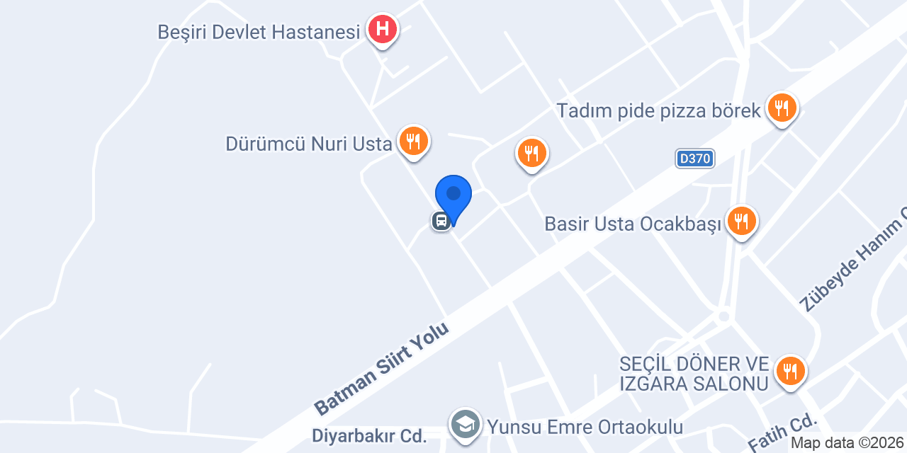 TOKAT YILDIZI BEŞİRİ konumu