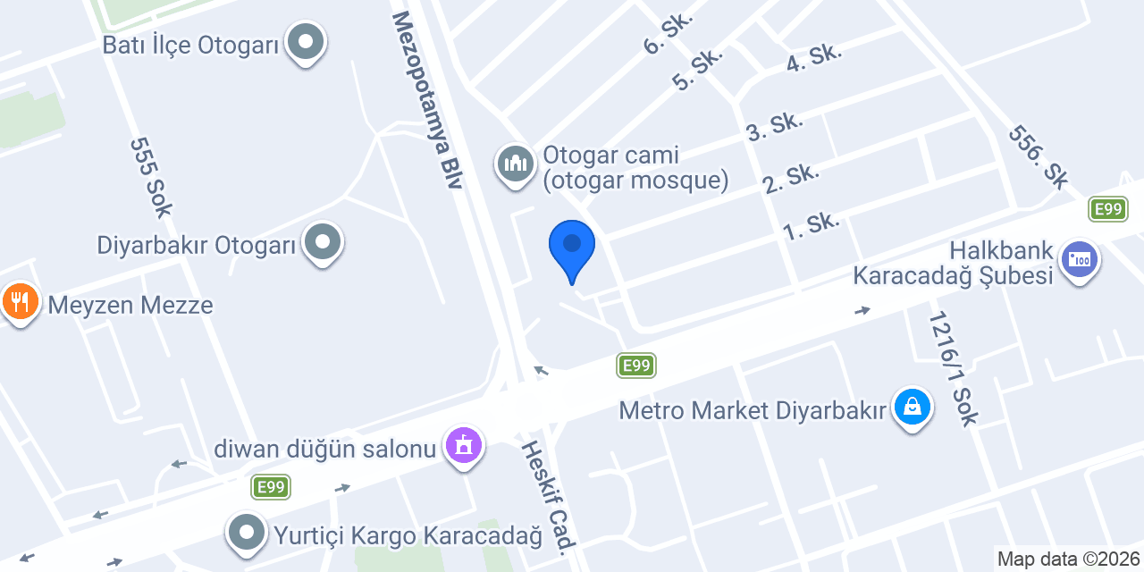 İskoop Güneydoğu Şube konumu