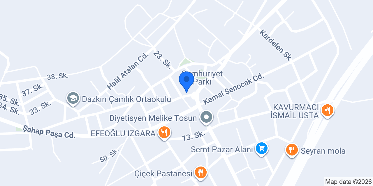 Dazkırı Belediyesi konumu